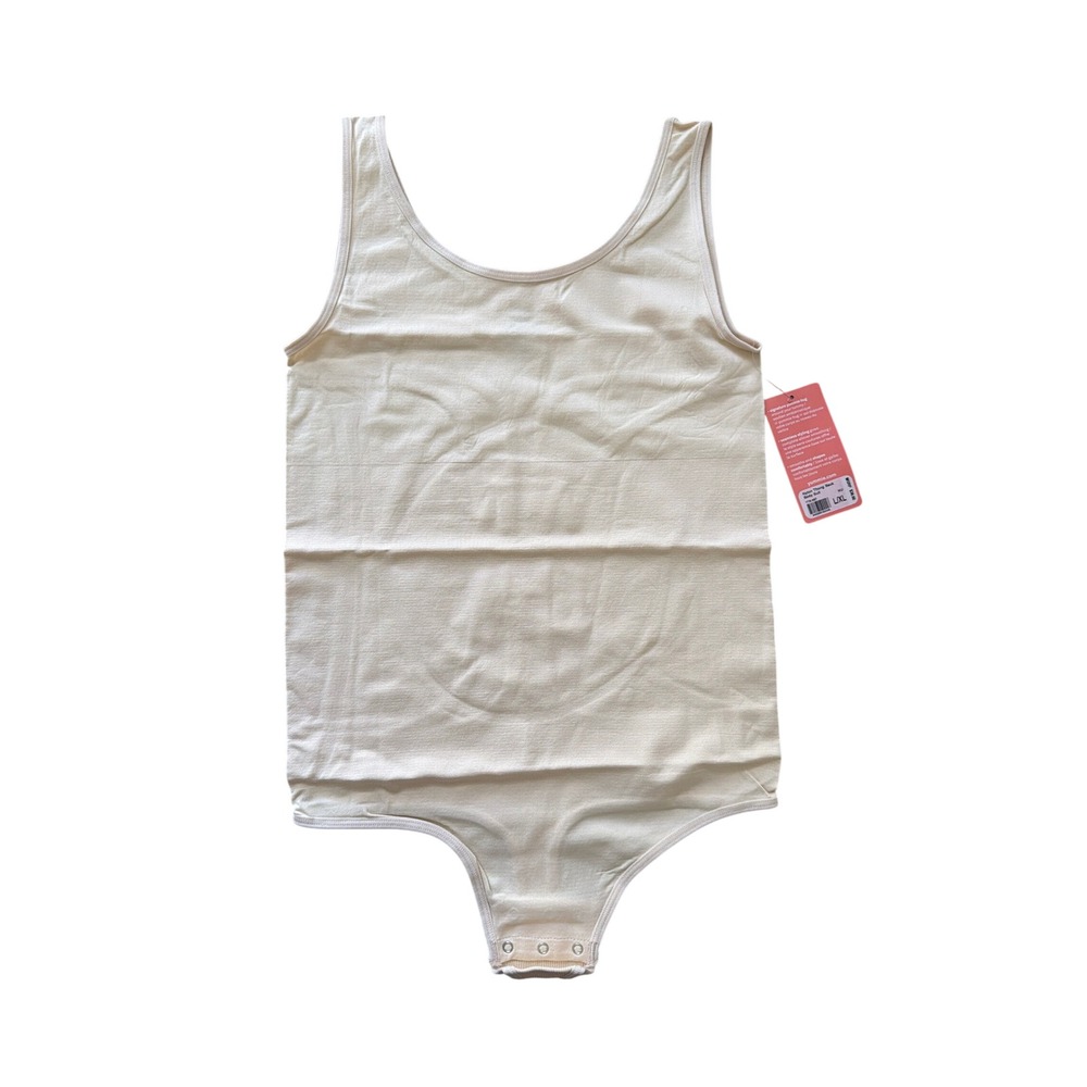 Yummie Nylon Thong Back Body Suit Nude Seamless Shapewear YT6-587 L/XL NEW